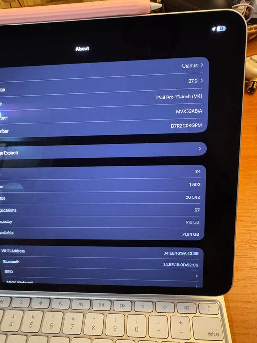 Apple Ipad Pro M4 13” 512gb WiFi + Apple Pencil