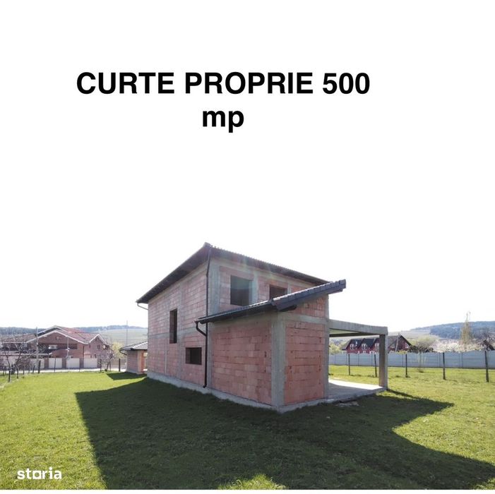 Casa nouă singur în curte 160 mp P+E la roșu cu 500 mp teren Poplaca