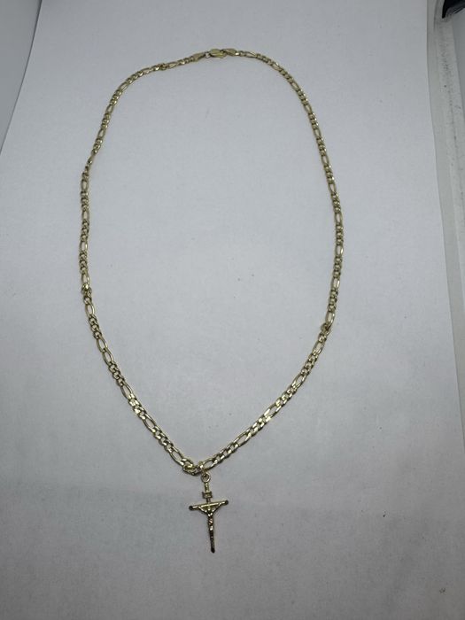 златен синджир картие с кръст 14.34гр 14к 585
