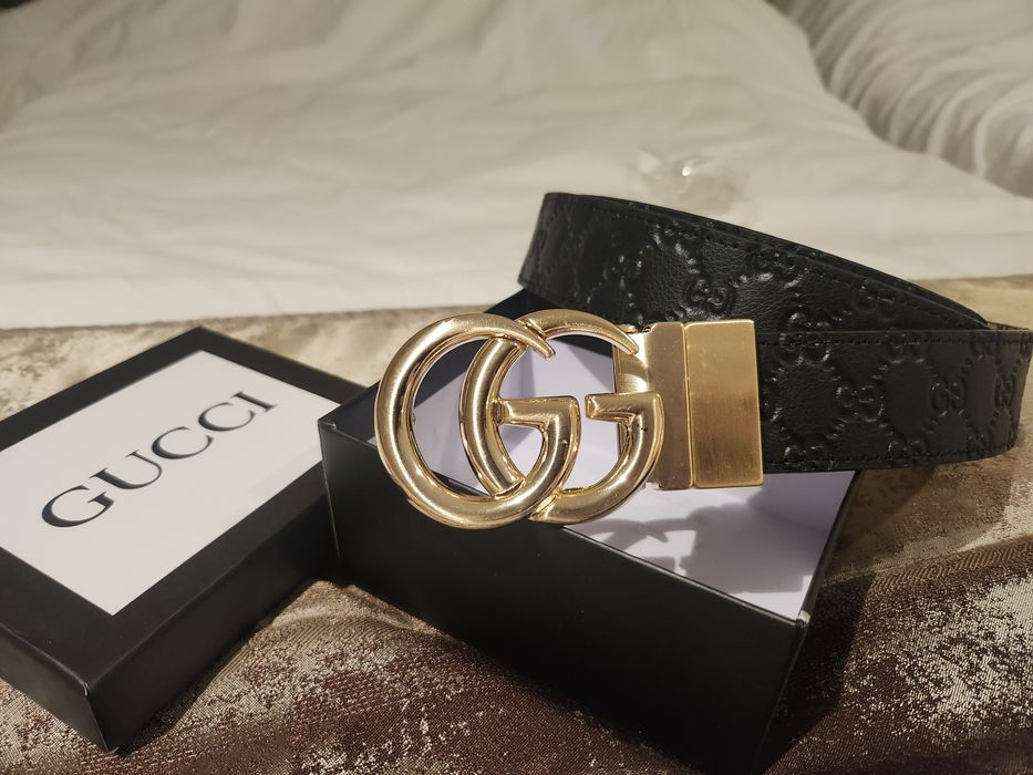 Дамски колан GUCCI, двулицев, естествена кожа, ПРОМОЦИЯ