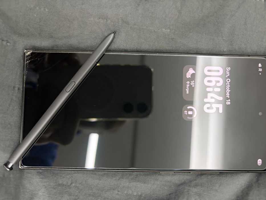 Смартфон Samsung Galaxy S24 Ultra, Dual SIM,12GB RAM,256GB,5G, Titanium Grey+SPIGEN CASE ,2 glass screen protector