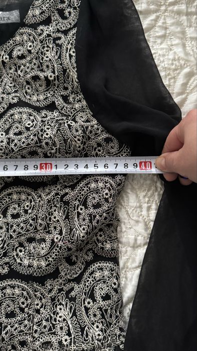 Платье вечернее с прозрачными рукавами