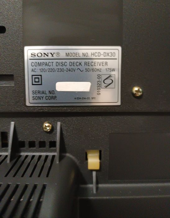 Музыкальный центр Sony