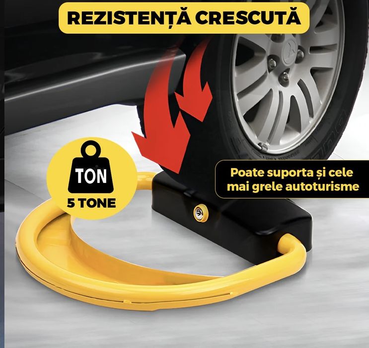 Blocator de parcare automat cu telecomandă – Montaj inclus