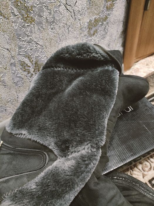 Сапоги замшевые зимние