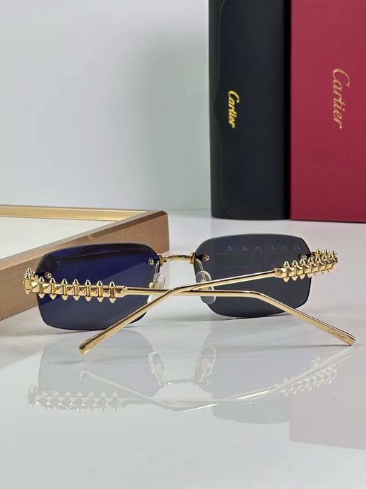 Ochelari de Soare Cartier CT0886S Noi Full Box Verificare Colet Gold Aurii