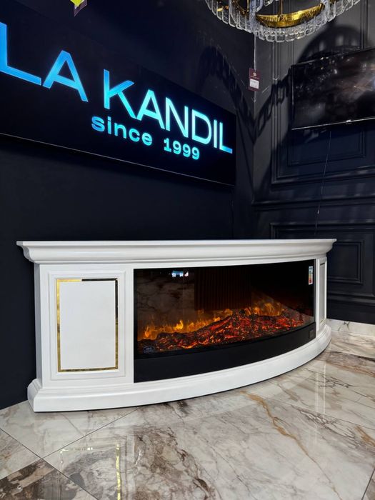 Декоративный камин под ТВ