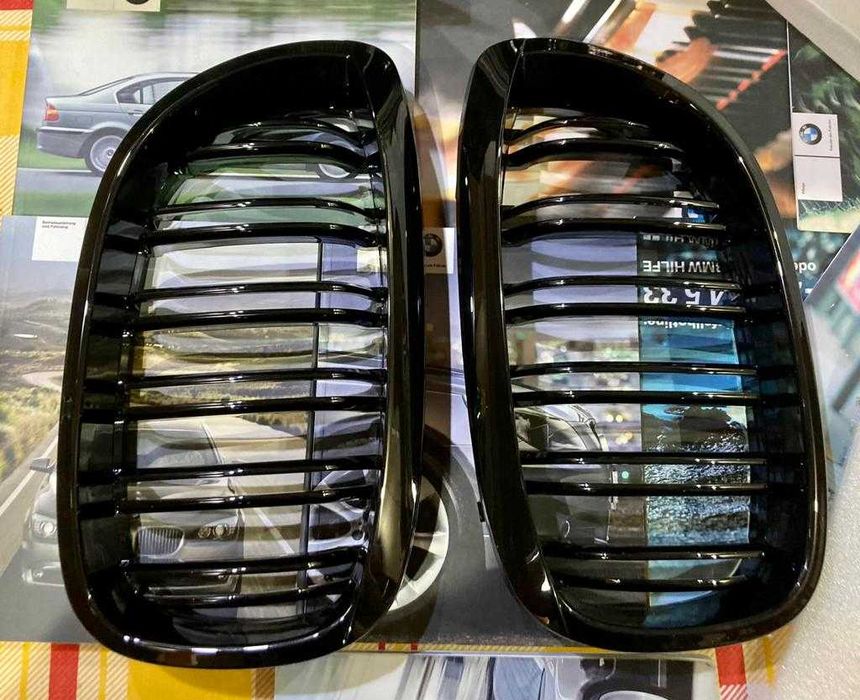 Grile Negre Duble LUCIOASE E46 FACELIFT,E46Coupe/Cabrio