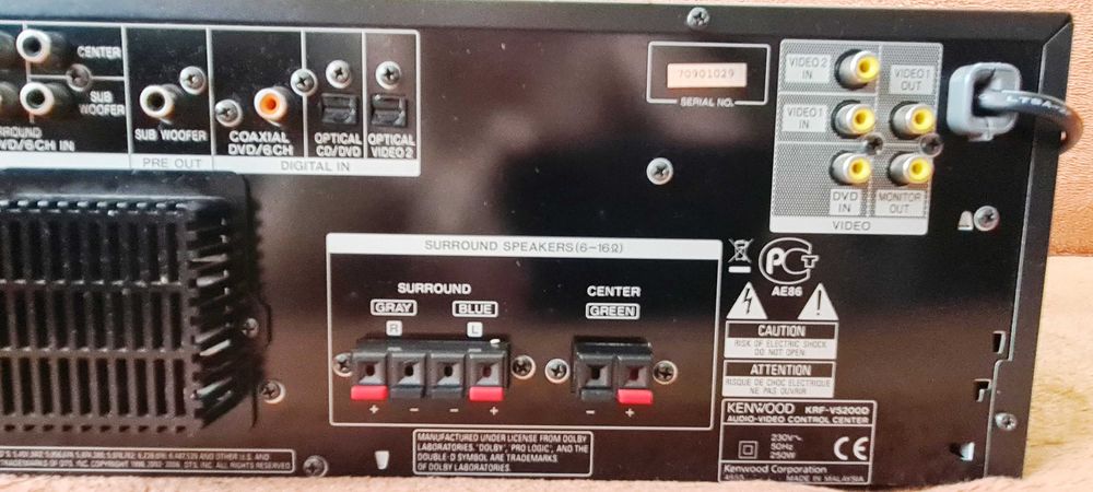 Kenwood KRF-V5200 putere 2X100 W pe 8 Ohm sau 5X100 W pe 8 Ohm