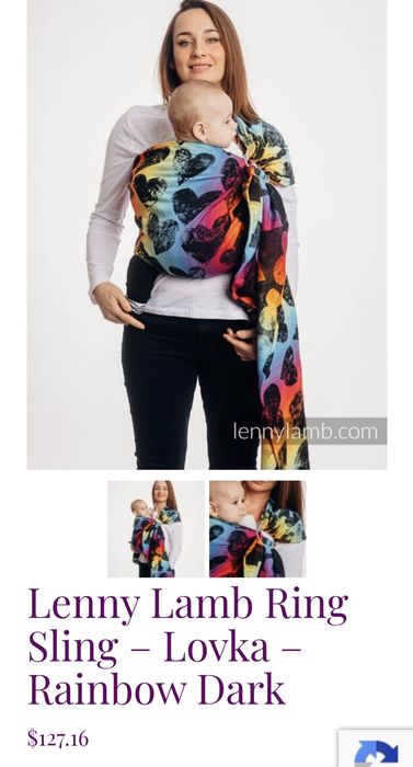 Тъкан ринг слинг LennyLamb, 1.8м