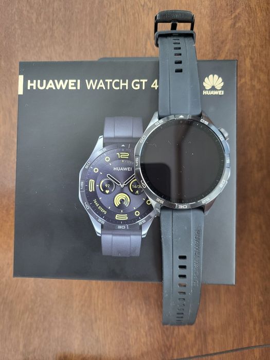 HUAWEI WATCH GT 4 46mm Black, Curea Black Fluoroelastomer, Android/iOS
