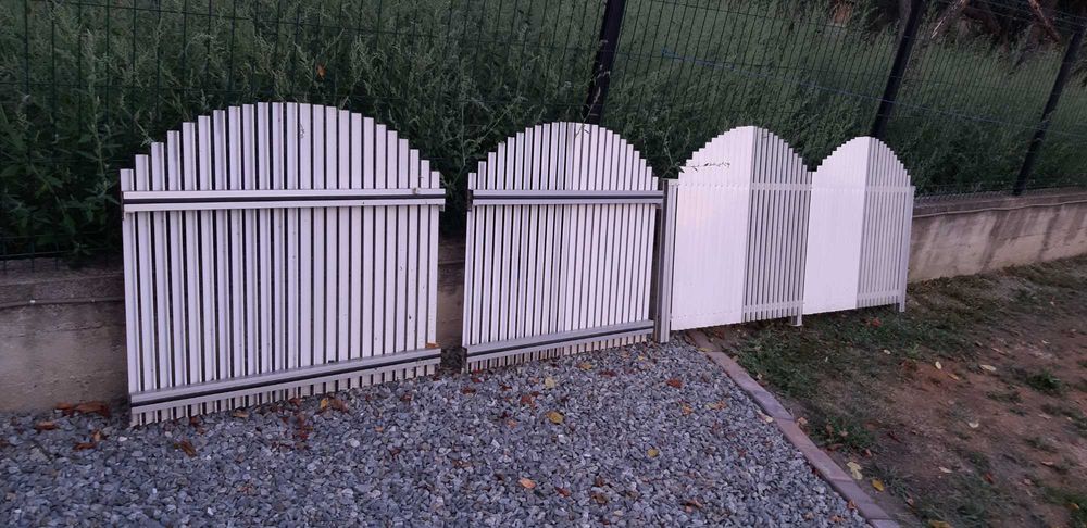 Vand gard deosebit total din Al cu efect culoare  alb