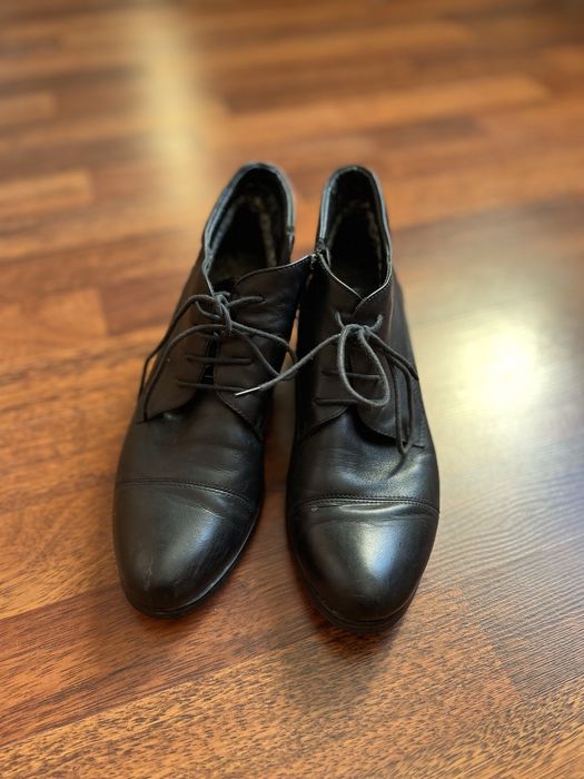 Натуральные кожанные ботинки!