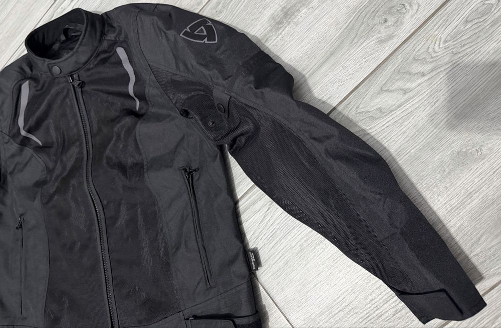 Jacheta moto Rev'it! Torque, neagră, mesh , de vară