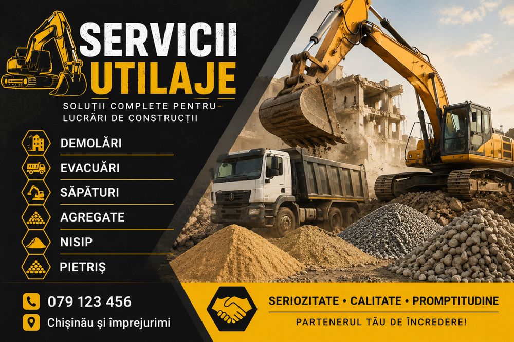 Inchiriam utilaje de constructii!