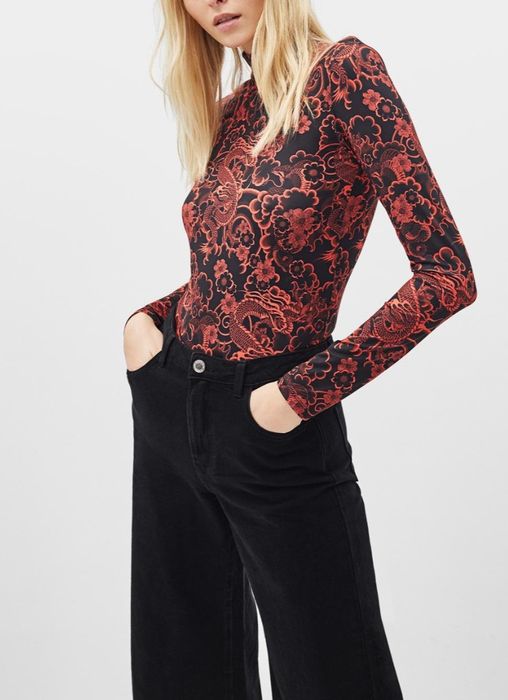 Body elastic in stil japonez, Bershka, marimea XS