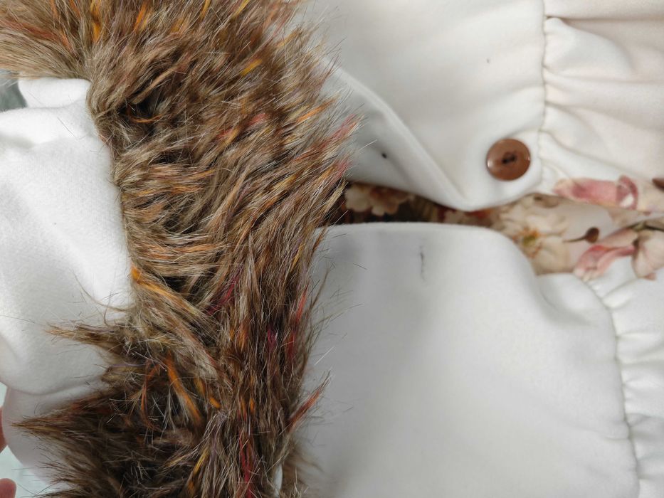 Комплект детско зимно палто и рокля с флорални мотиви 122 Доницета