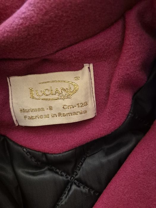 Palton fete, stare foarte buna, iarna, culoare roz