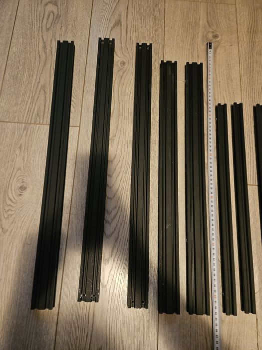 Set profile aluminiu negre 20x40 / 20x20 – diverse lungimi