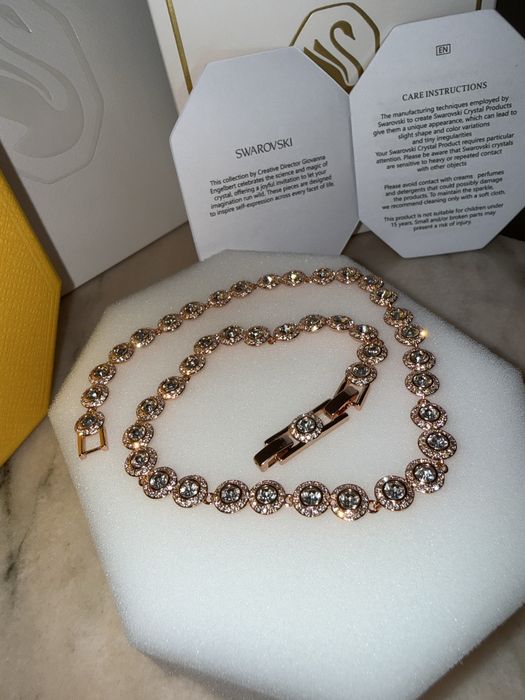 Lantisor/Colier Angelic Swarovski Rose
