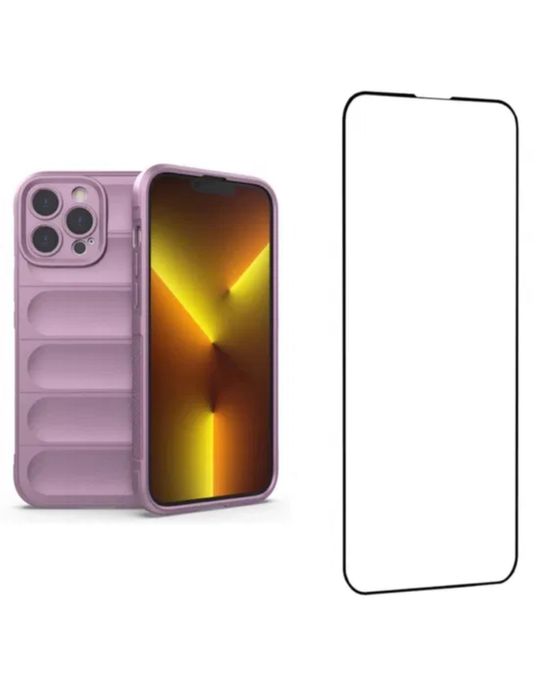 Husa Silicon Liquid+Folie Sticla 11D 6D Privacy Iphone 16/PRO/PLUS/MAX