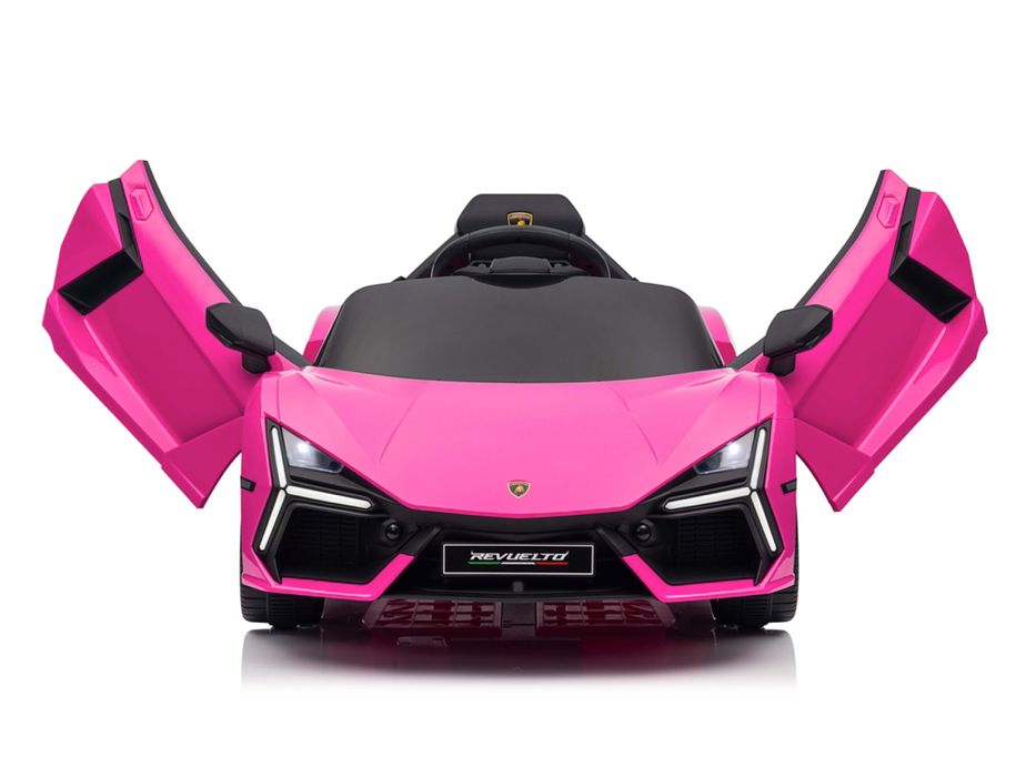 Lamborghini revuelto 12v - детска акумулаторна кола, розова, eva гуми