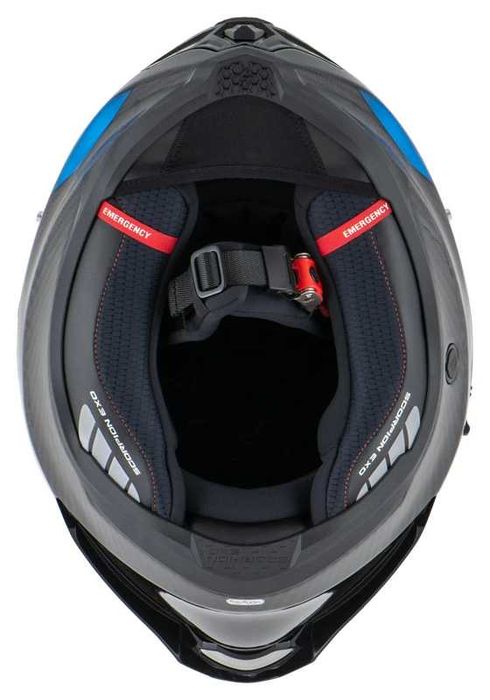 Мото каска SCORPION EXO -1500 AIR SLEEK Red/Black,вградени очила