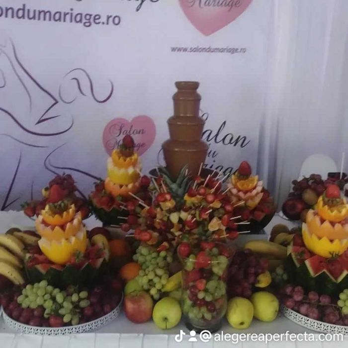 Fantana cu ciocolata și bar din fructe
