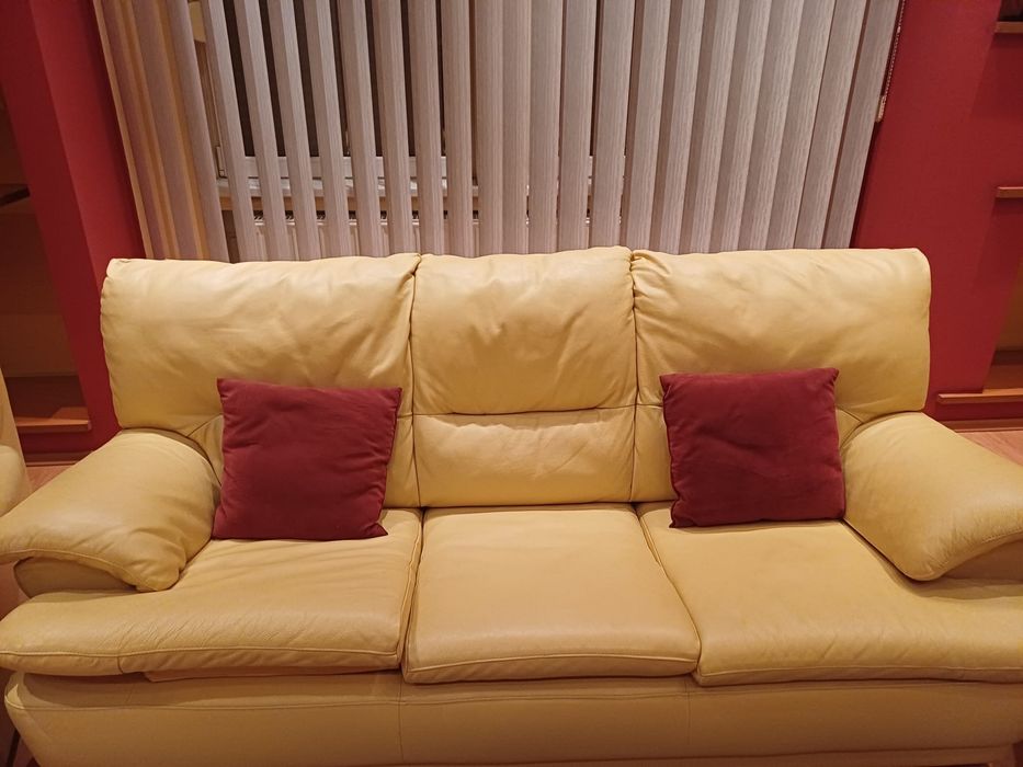 Canapea piele si fotoli