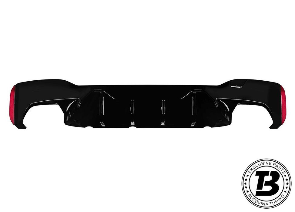 Difuzor Bara Spate cu Ornamente compatibil cu BMW Seria 5 G30 G31 M5 Design