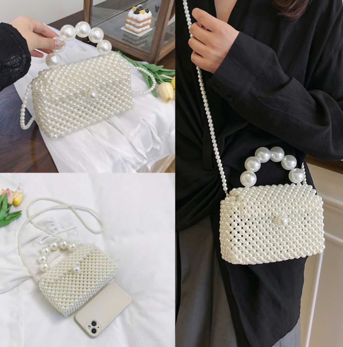 Geanta eleganta de ocazie Handmade din perle
