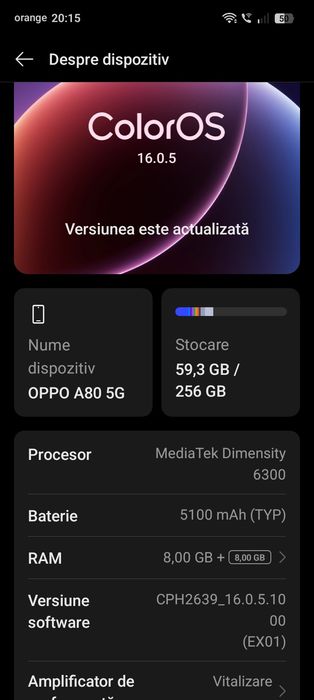 Vând opo 80 5g cu garanție