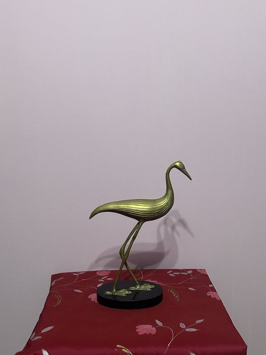 Sculptură Vintage din Bronz – Pasăre Stilizată