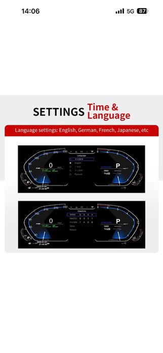 Дигитално Табло за-BMW F06 F07 F10 F12 F13 F01 F25 F26 F15 F16