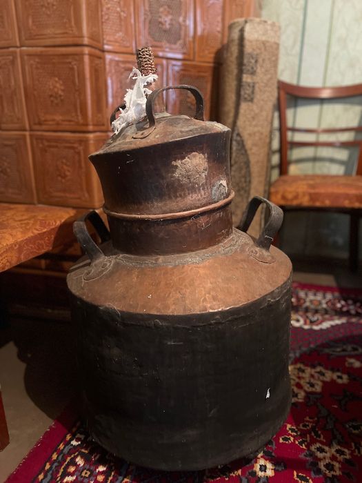 Cazan de tuica din arama cu racitor