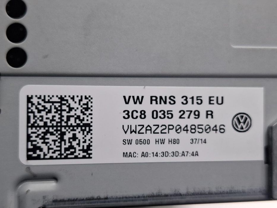 Radio Cd Cu Sistem Navigatie Rns 315 Volkswagen Passat 365 2010 - 2014 3C8035279R