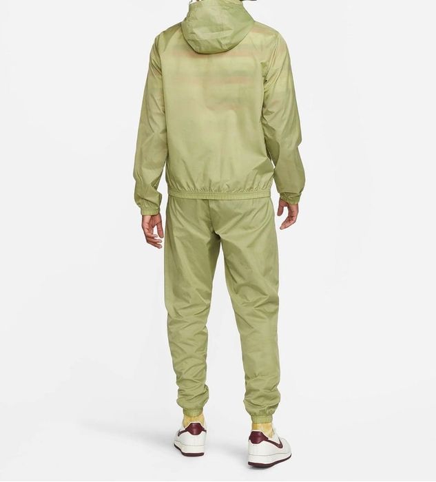 NIKE Tracksuit Mens Sportswear Football Woven Lined Green White Size L