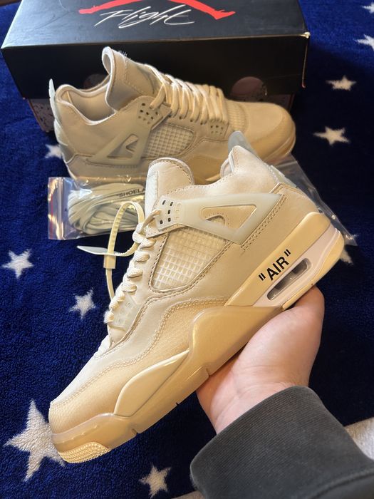 jordan 4 off white sail