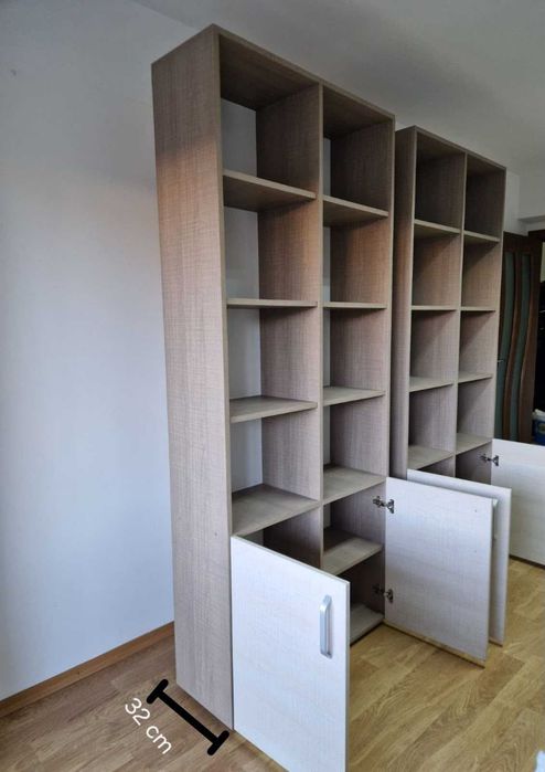 Bibliotecă / Etajeră cu dulap, 214 cm – 2 bucăți disponibile
