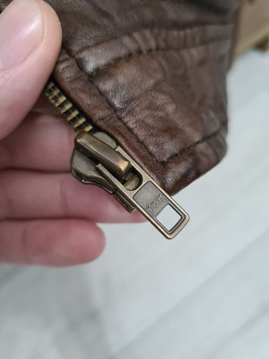 Geaca Piele Barbati Jack & Jones Vintage Leather Biker Jacket Slim L