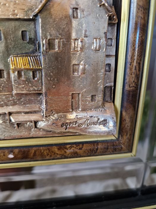 Прекрасна антикварна италианска сребърна картина