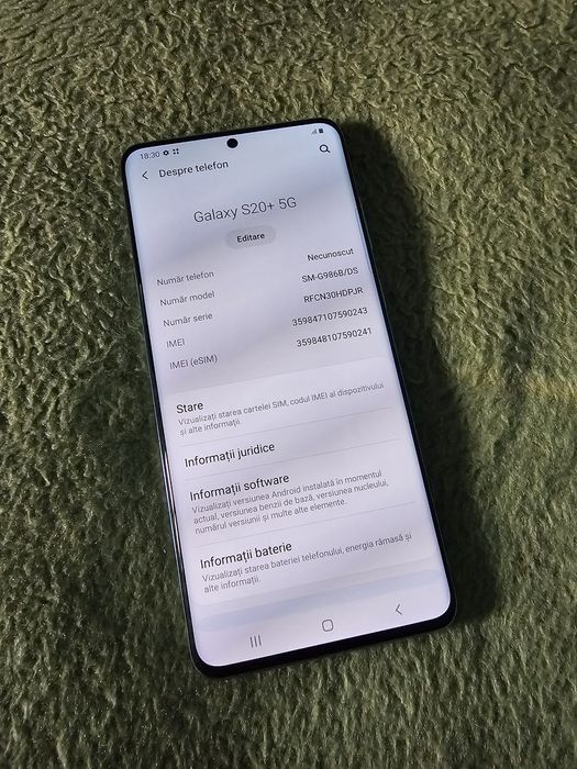 Vând Samsung S20 plus 5G/ BLUE