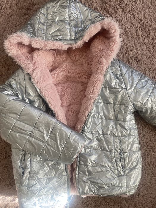 Зимно яке за момиче 4-5г с две лица