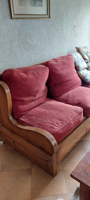 Set canapea și fotoliu – Stil rustic transilvănean, pictat manual