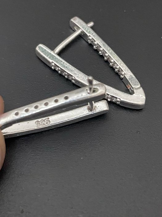 Cercei argint 925 cu zirconii – model elegant