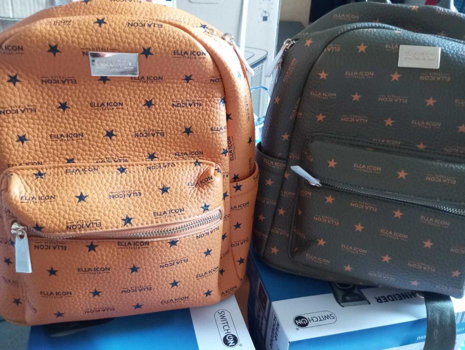 Rucsac Ella Icon, Star, Verde Bronze, 33x27x14cm