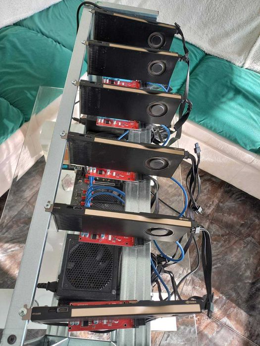 Майнинг риг - копачка за криптовалута - карти за гейминг Nvidia A4000