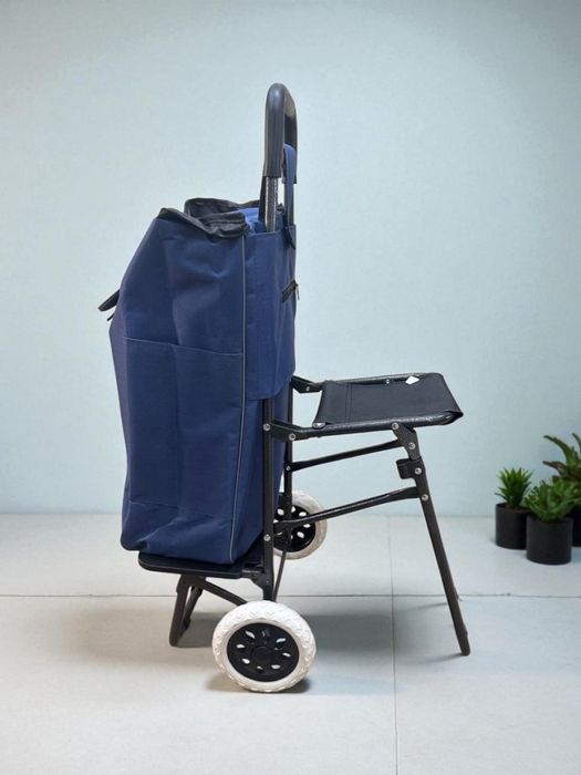 Складная тележка с сиденьем