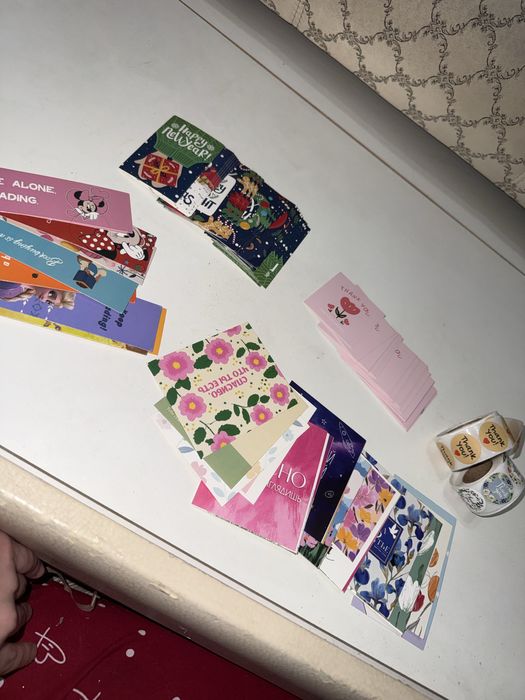 Открытки,закладки ,наклейки для клиентов