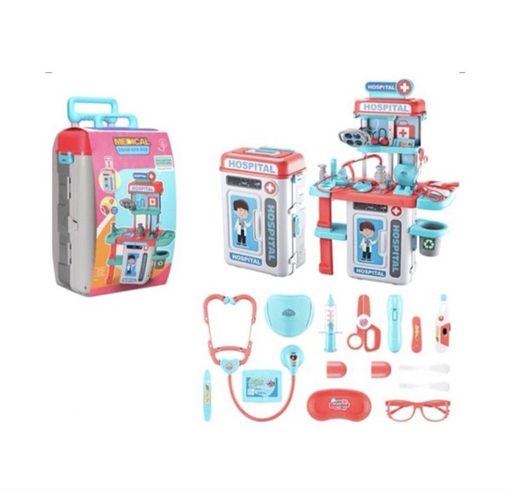 Детски докторски комплект със слушалки и аксесоари Sonne